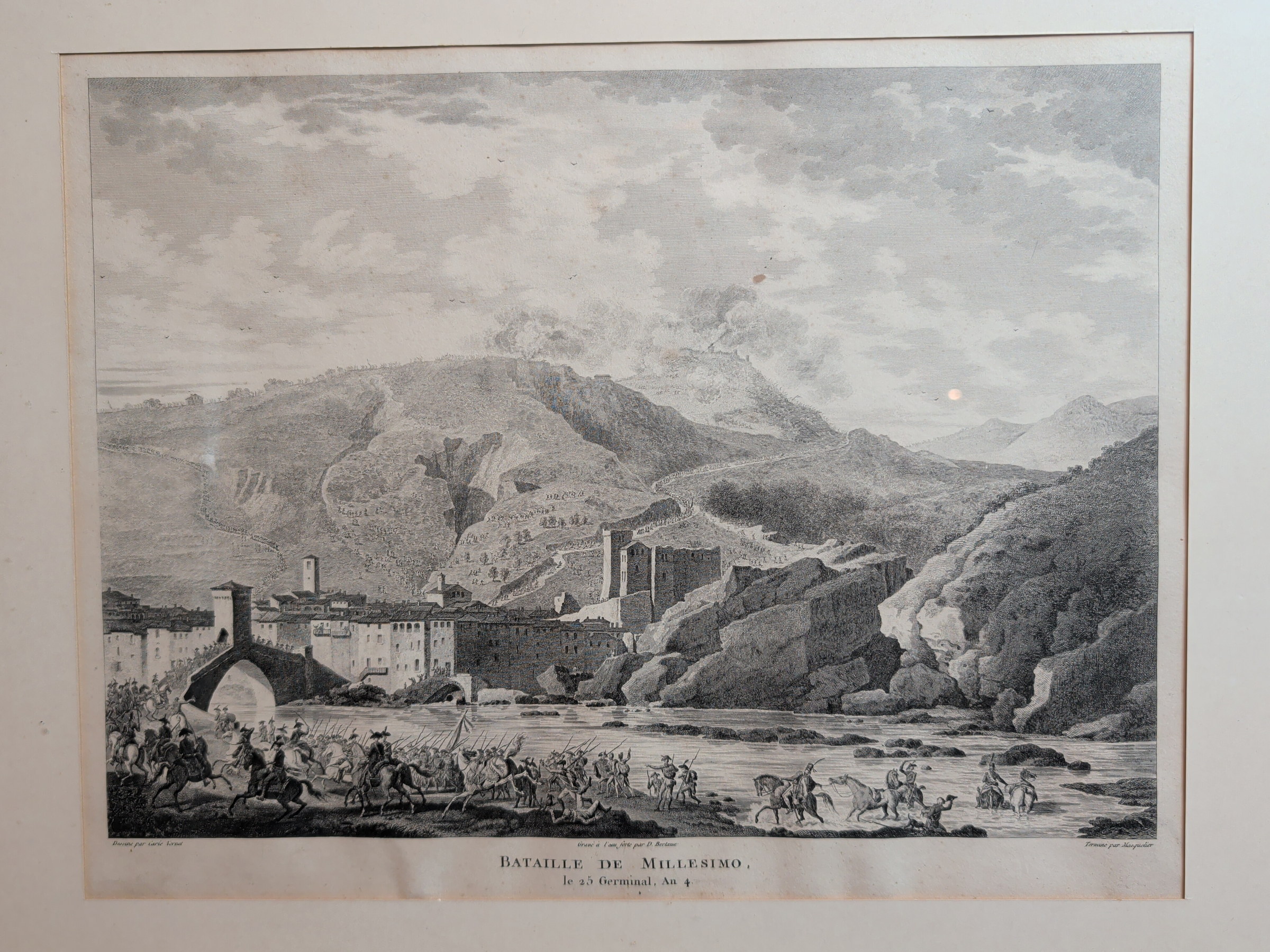 Jean Duplessi-Bertaux (Radierung) und Louis-Joseph Masquelier (Grabstichelvollendung) nach Carle Vernet, Bataille de Millesimo, le 25 Germinal, An 4 (aus: Tableaux historiques des campagnes d'Italie)
